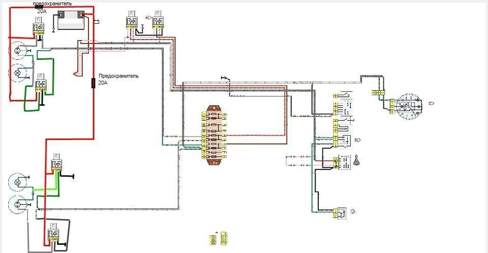 24.Немного изменил схему питания ламп головного света image #1